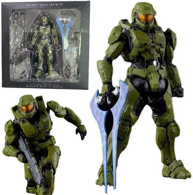 Bandai Halo Master Chief Mjolnir Mark V1, Artikulierte Actionfigur, 1/12 Scale - Bild 1