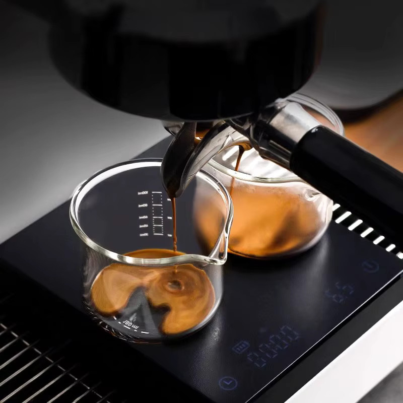 YWDL Espresso-Messbecher aus Glas mit Skala, transparent, 100 ml - Bild 4