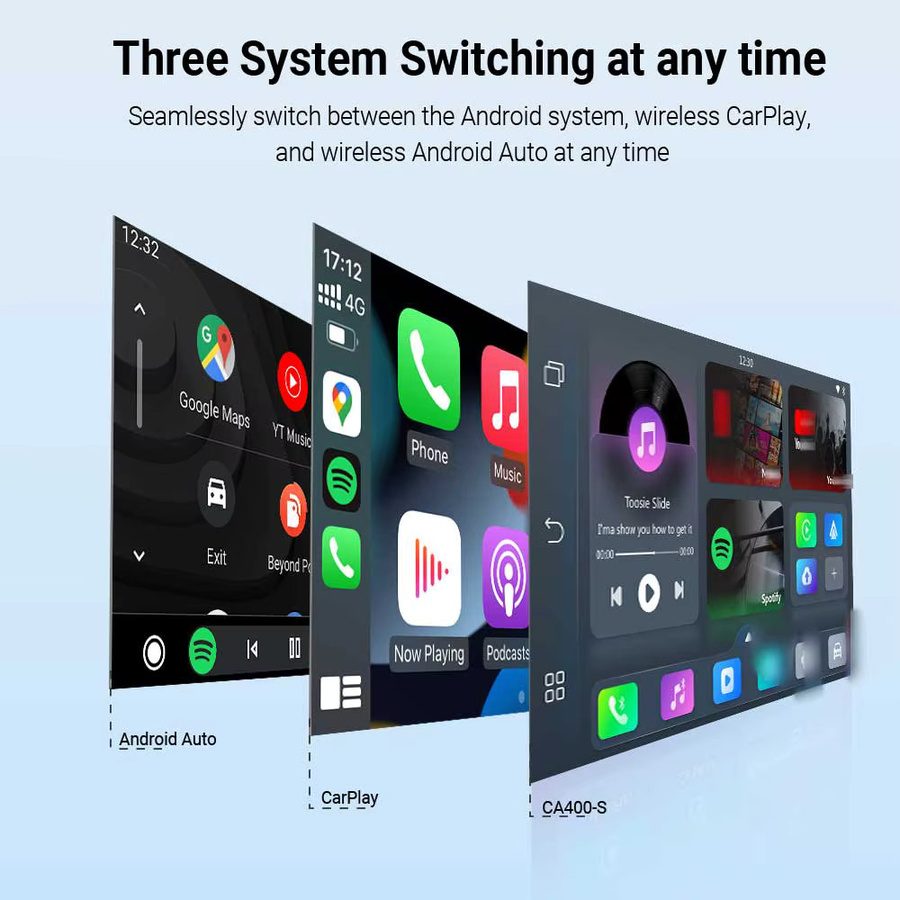 Ottocast Play2video Pro CarPlay TV Box mit Android Auto und Wireless Verbindung für YouTube, Netflix und Spotify in Schwarz - Bild 2