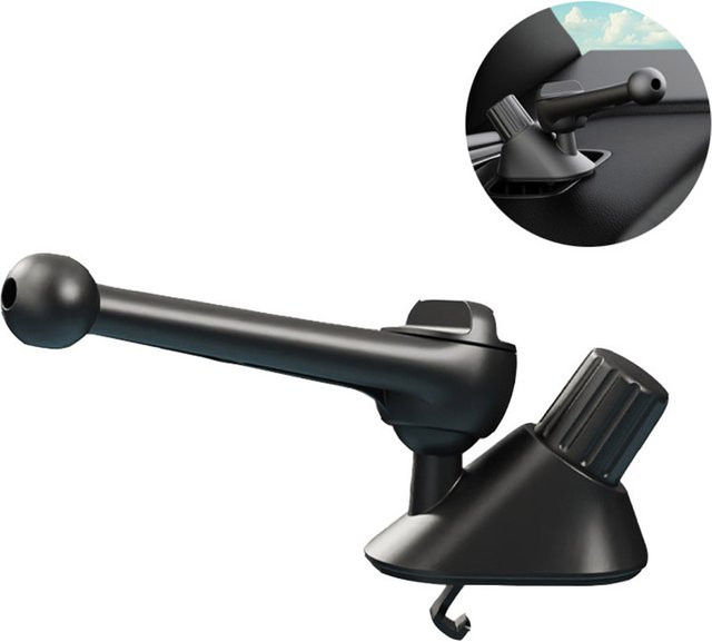 VIKEFON Universeller 17mm Kugelkopf für Auto-Lüftungsclip Handyhalterung, 360 Grad drehbar, Schwarz - Bild 1