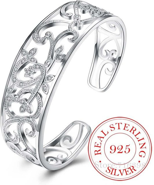 YIRAN Jewelry Armreifen, 925 Silber, Zirkonia, Kristall, Damen - Bild 1