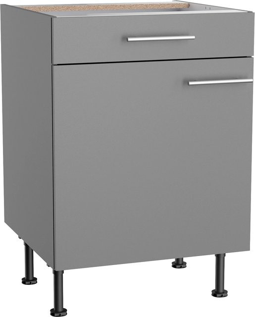 Optifit Küchen-Unterschrank Mats825 in Basaltgrau, B/T/H: 60 x 58,4 x 87 cm - Bild 1