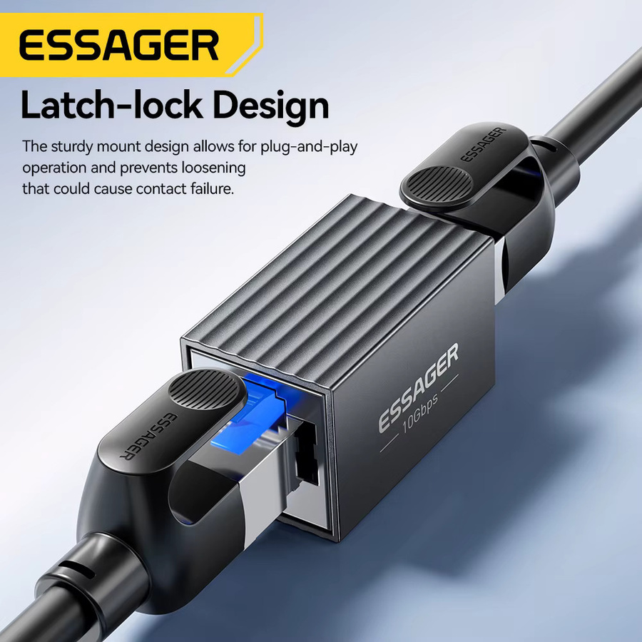 Essager RJ45 Netzwerk-Verlängerung Gigabit Ethernet Adapter für Cat8 Cat7 Cat6 LAN-Kabel mit 10Gbps Buchse-zu-Buchse Anschluss - Bild 3
