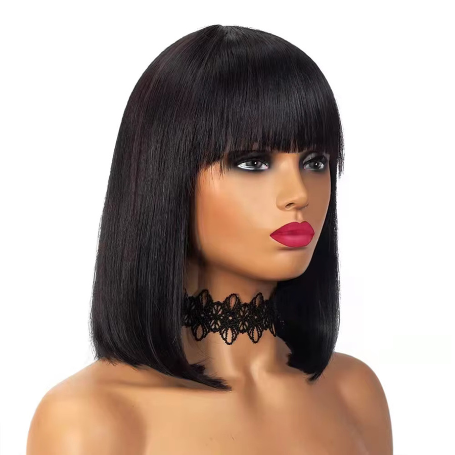 Lolely Dream Bob Perücke mit Pony, Remy Haar, Damen - Bild 2