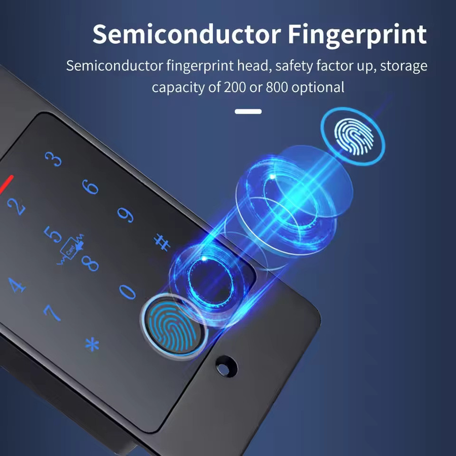 Tuya WLAN Fingerabdruck-Zutrittskontrolle mit Tastatur aus Metall in Schwarz, wasserdichtes Standalone-Türöffner-Lesegerät mit Hintergrundbeleuchtung und Gehäuse - Bild 4