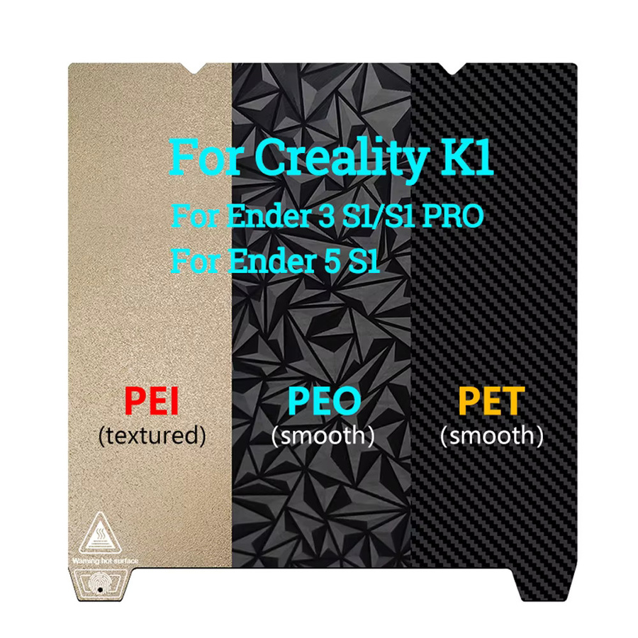 Creality PEI Federstahl Bauplatte für K1, K1C, K1 Max, Ender 3 V3 KE, Ender 3 V3 SE und S1 Pro, B/B: 235 x 235 mm und 310 x 315 mm - Bild 4
