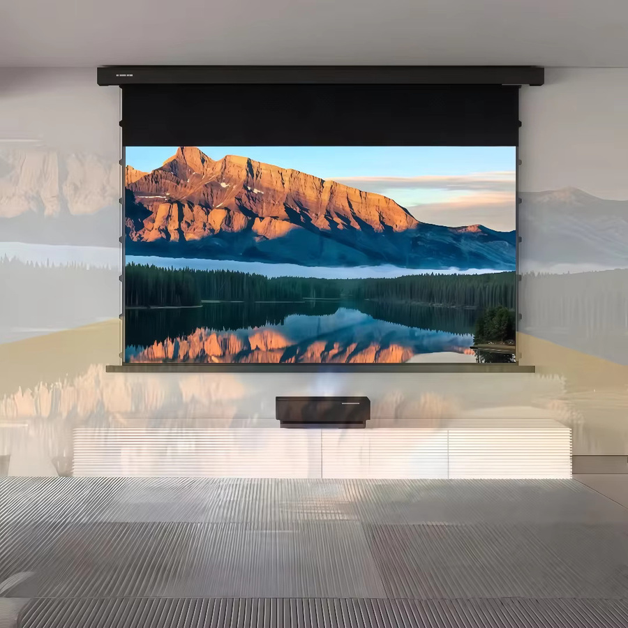 Mivision Elektrische Spannleinwand 150 Zoll für UST ALR Laserprojektoren, motorisierte Ultra-Kurzdistanz-Filmleinwand - Bild 5