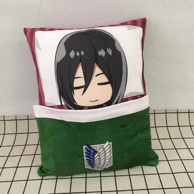 Fashnics Attack on Titan Levi Ackerman Mikasa Eren Kissen, Plüschtiere, ab 14 Jahren - Bild 1