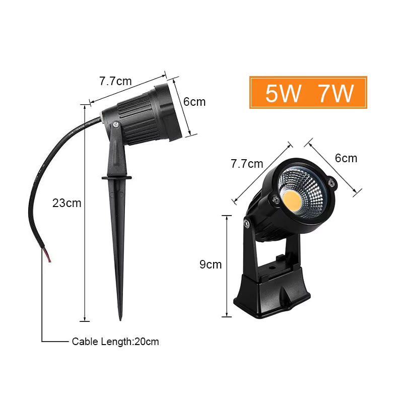 10 Stück Teetealy LED-Rasenlampen IP65 wasserdichte Gartenbeleuchtung in Gelb und Schwarz für Weg und Boden - Bild 2