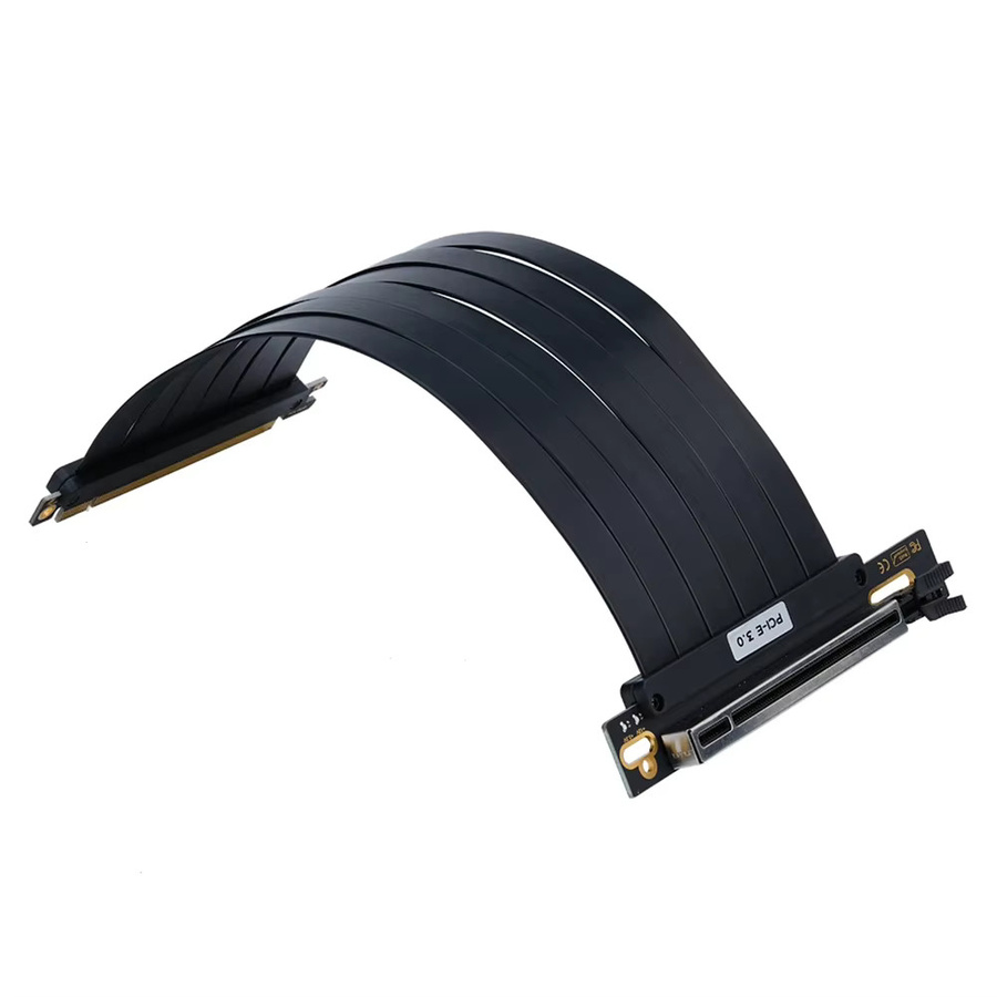 VODOOL PCI-E Riser-Verlängerungskabel für PCI-E 3.0 und 4.0 16X in Schwarz, Hochgeschwindigkeits-Adapter mit 90 Grad oder 180 Grad Winkel - Bild 4