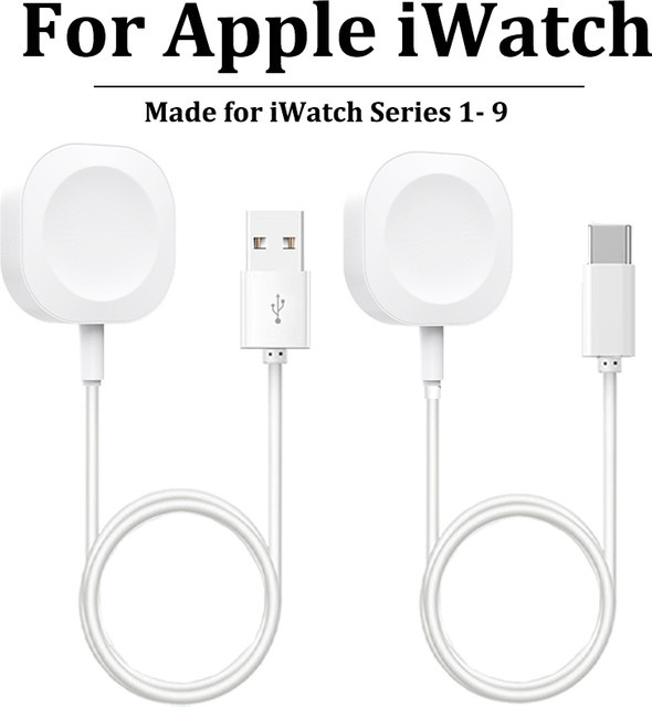 Magnetisches kabelloses Schnellladekabel für Apple Watch Serie 1 bis 9 und SE mit USB Typ C - Bild 1