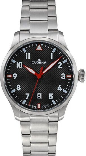 Dugena Herrenuhr Sport Kappa, Quarz, Edelstahl, Schwarz, 40 mm - Bild 1