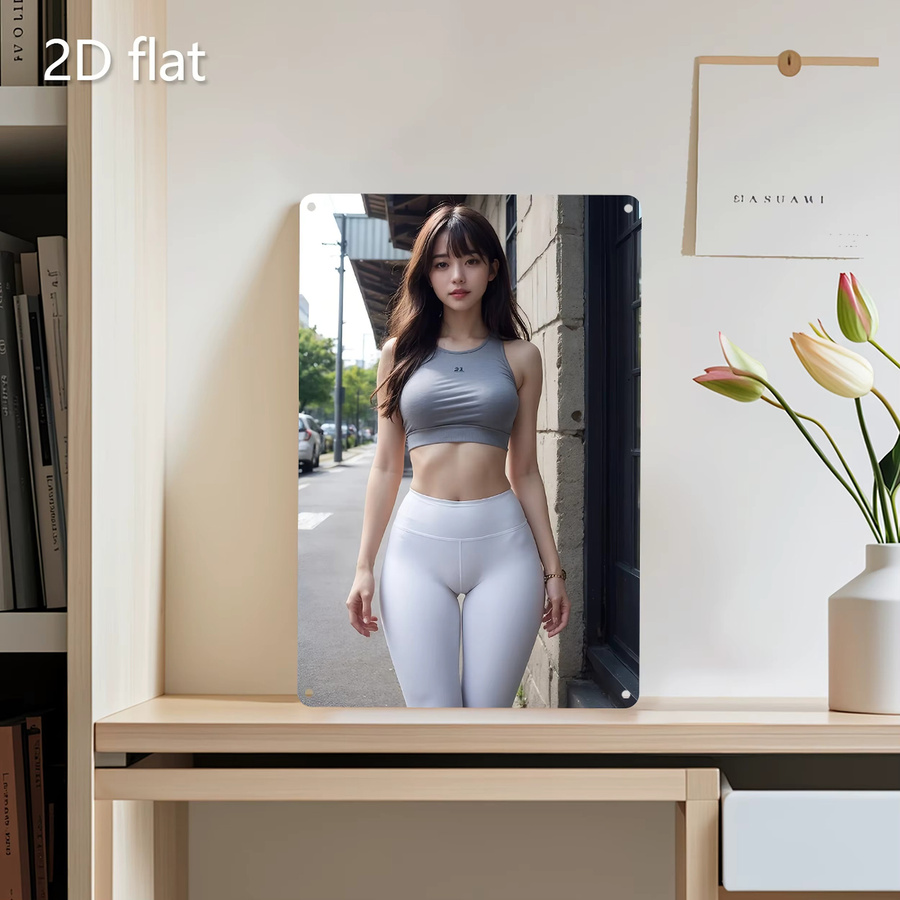 Urban Fitness 2D Metall-Wandkunst von CIFBUY, wetterfeste abstrakte Wanddekoration für Innen und Außen, B: 30,0 cm, H: 20,0 cm - Bild 2