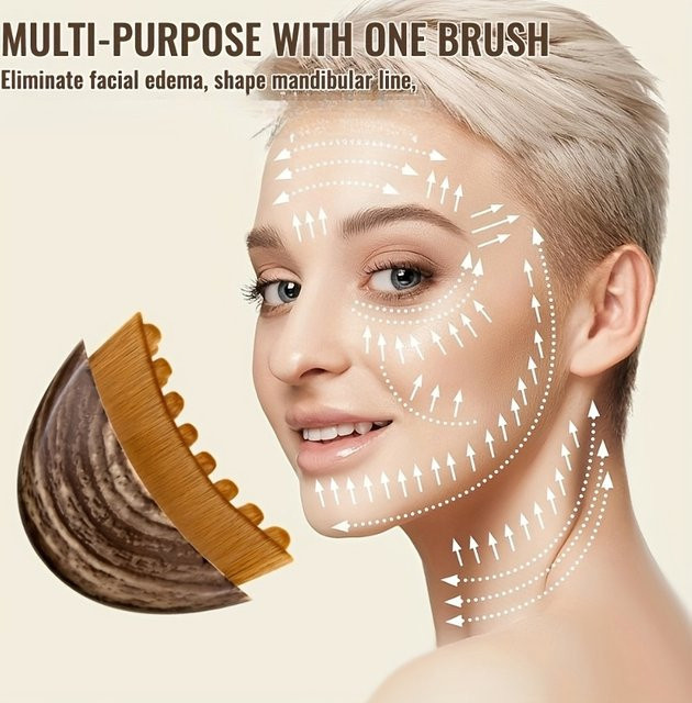 Multifunktionale Lymphkontur-Gesichtsbürste, Trockenbürste, Unisex - Bild 1