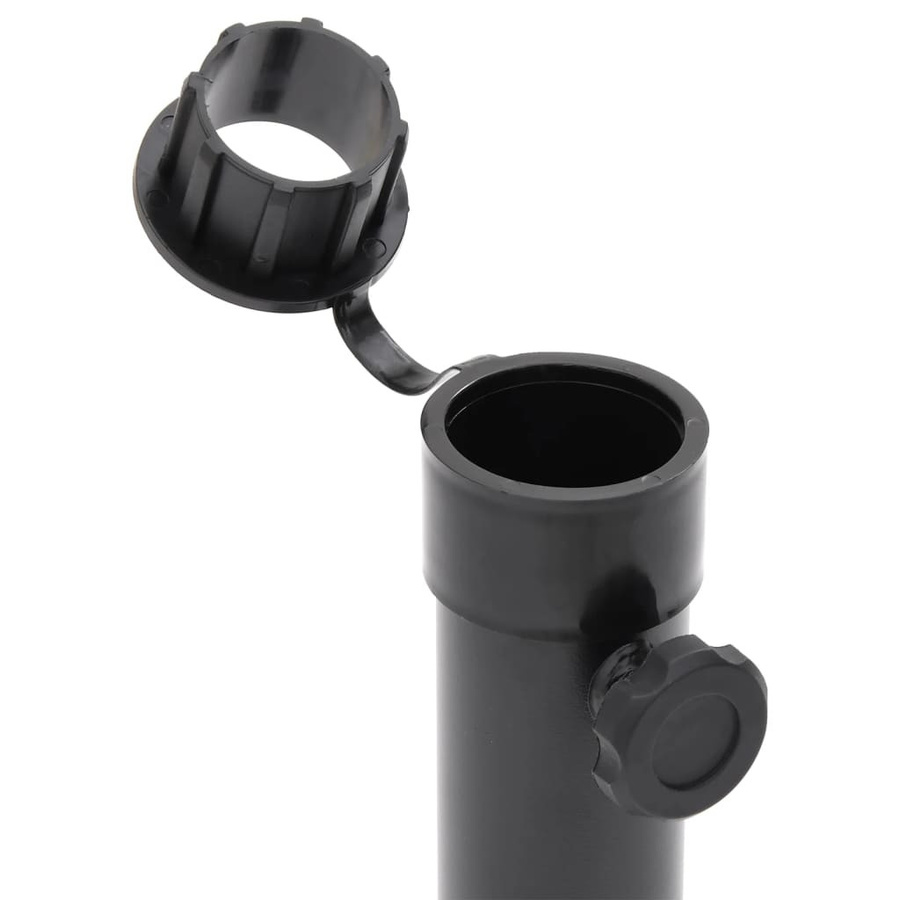 vidaXL Sonnenschirmständer aus Stahl für Bodenmontage, Schwarz Matt, für Mastdurchmesser Ø38 mm und Ø48 mm - Bild 4