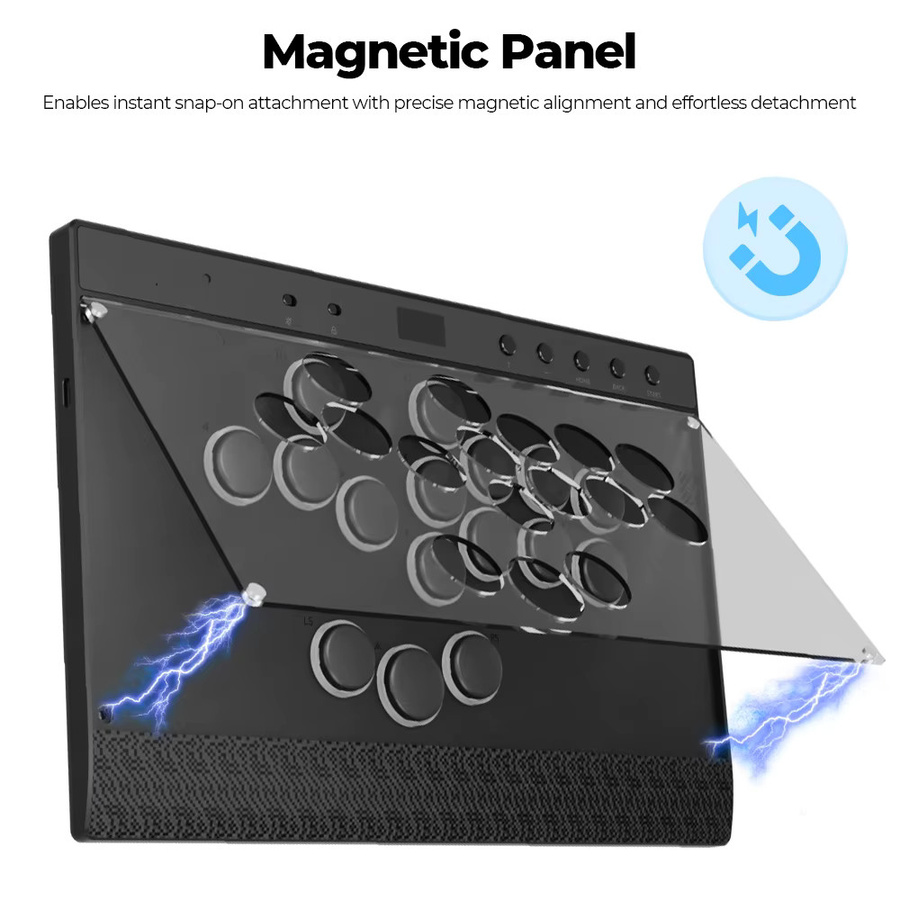 Haute42 Magnetischer Hitbox Leverless Arcade-Controller für PC, PS4, PS5 und Nintendo Switch in Schwarz - Bild 2