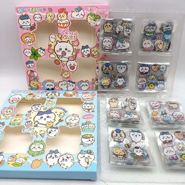 Jiyi Kawa Anime Spielzeug-Aufkleber, 100 Stück, Transparente Applikationen - Bild 1