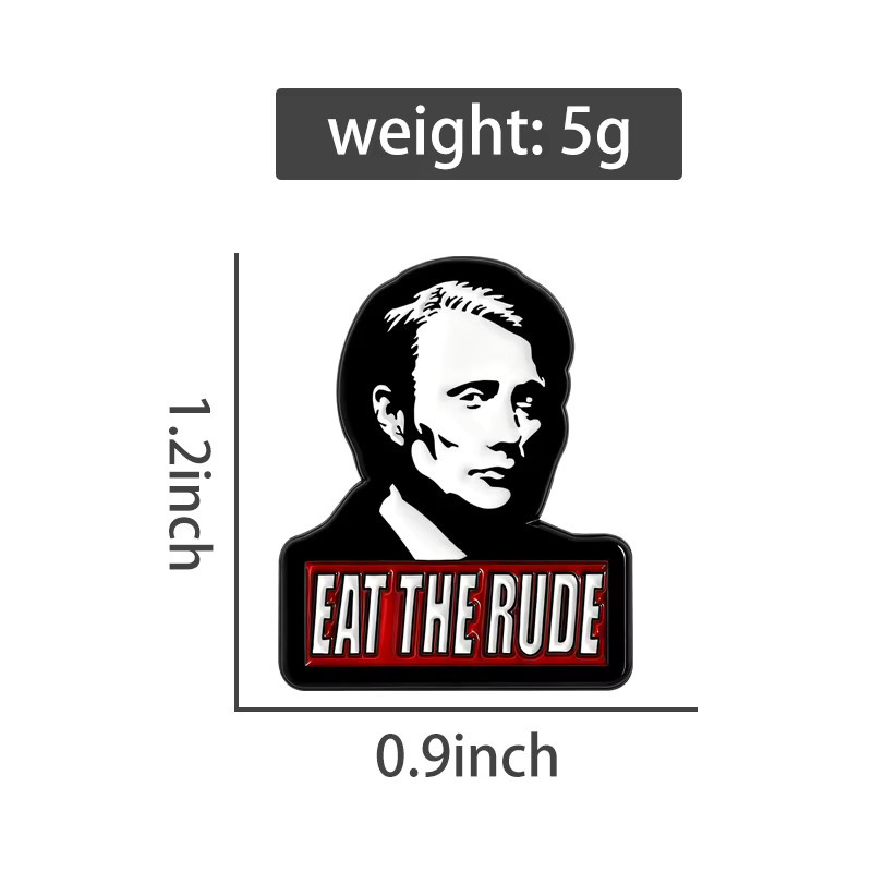 Eat The Rude Emaille Pins, Broschen, Unisex - Bild 2