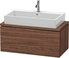 Duravit Waschtischunterschrank Compact L-Cube in Nussbaum Dunkel, Wandmontage, B: 92 cm, T: 47,7 cm, H: 40 cm - Bild 1