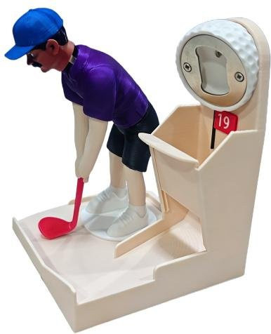 Limei Flaschenöffner Golfschwung Bierfreund in Blau und Multicolour - Bild 1