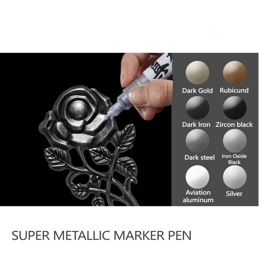 Metallische Acryl-Farbstifte in Grau und Multicolour mit 0,1 mm feiner Spitze für Spielzeugmodelle und Ausbesserungsmalerei - Bild 3