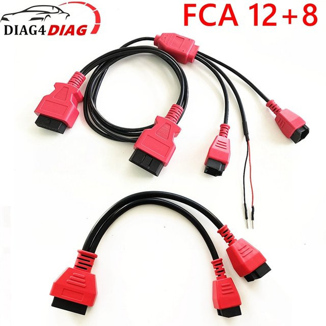 Autel Universal Adapter Stecker Kabel für Chrysler ab Baujahr 2018, 12 + 8 Pin, Rot - Bild 1