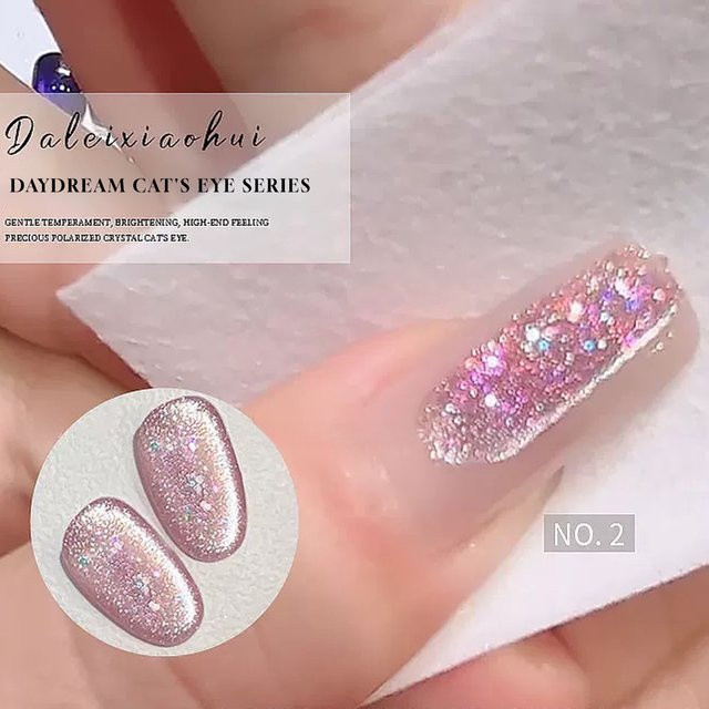SHAKA Daydream Katzenauge Gel-Nagellack, Blau Silber, Schimmernd - Bild 1