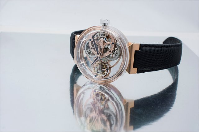 JILIAN Herren-Mechanikuhr, Fliegender Tourbillon, Saphirglas-Gehäuse - Bild 1
