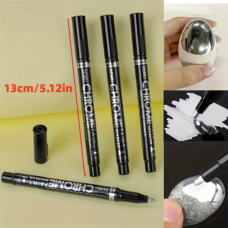 2er-Pack Spiegelmarker-Stifte mit feiner Spitze in Silber und Gold für DIY-Projekte und Unterschriften - Bild 2
