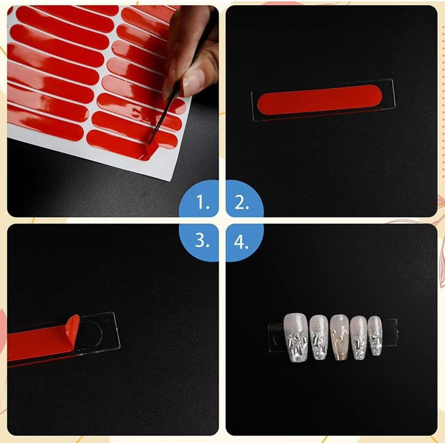LULAA Transparentes Doppelseitiges Klebeband für Nagelspitzen, 30 Stück - Bild 4