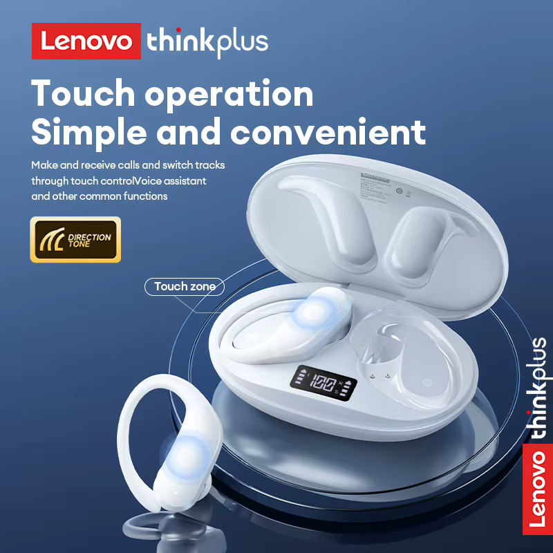 Lenovo XT55 OWS Ohrbügel-Sportkopfhörer Kabellose Bluetooth 5.4 HiFi Stereo-Ohrhörer mit Mikrofon und Geräuschunterdrückung in Schwarz - Bild 2