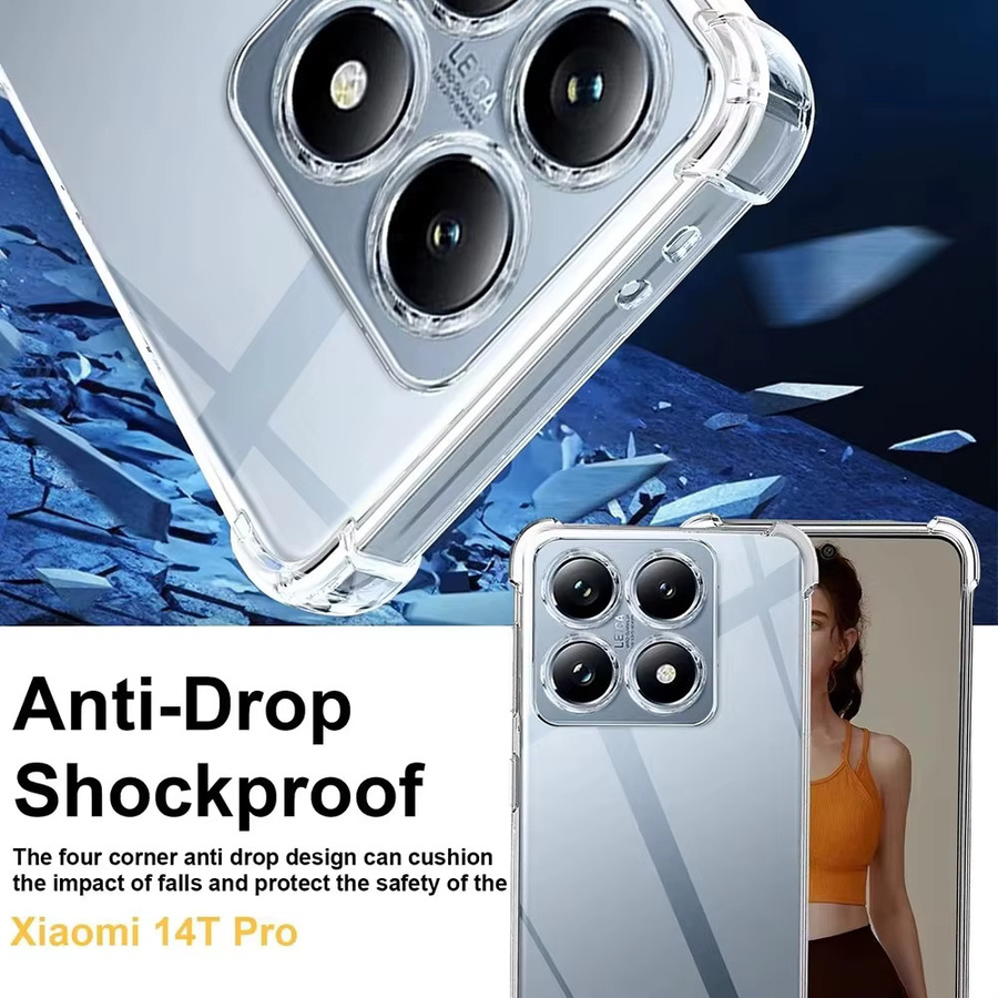 Stoßfeste Airbag Schutzhülle für Xiaomi 14T 13T Pro 11 Lite 5G in Transparent - Bild 3