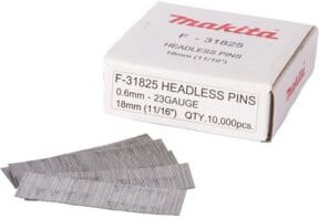 Makita Stifte BPT350 F-31825 für Pintacker, Farbe: Silber, 0,6 x 18 mm - Bild 1
