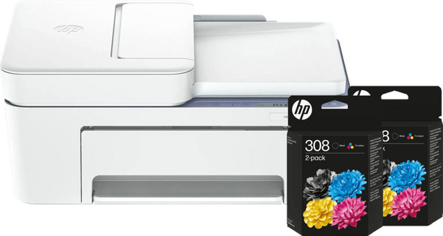 HP DeskJet 4322 Multifunktionsdrucker inklusive 2 schwarzer und 2 Farbpatronen - Bild 1