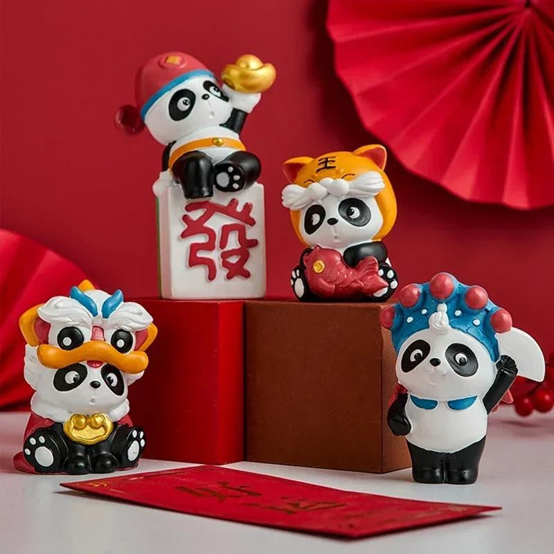 Moderne Panda Statuette aus Harz als dekorative Skulptur für dein Zuhause oder das Büro - Bild 2
