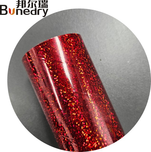 Bonedry Heißfolienrolle mit roten Punkten und Goldprägung aus PVC, Breite: 11 cm, Länge: 120 m - Bild 1
