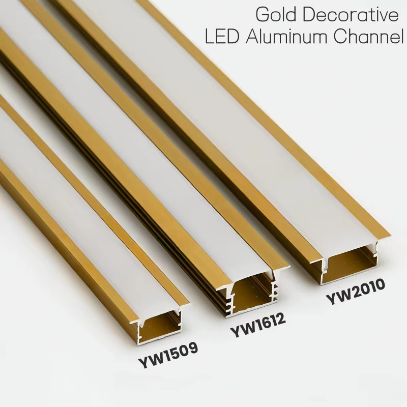 Khelse LED Aluminium Profil in Gold mit PC Diffusor für Schrank, Wand und Treppe - Bild 3