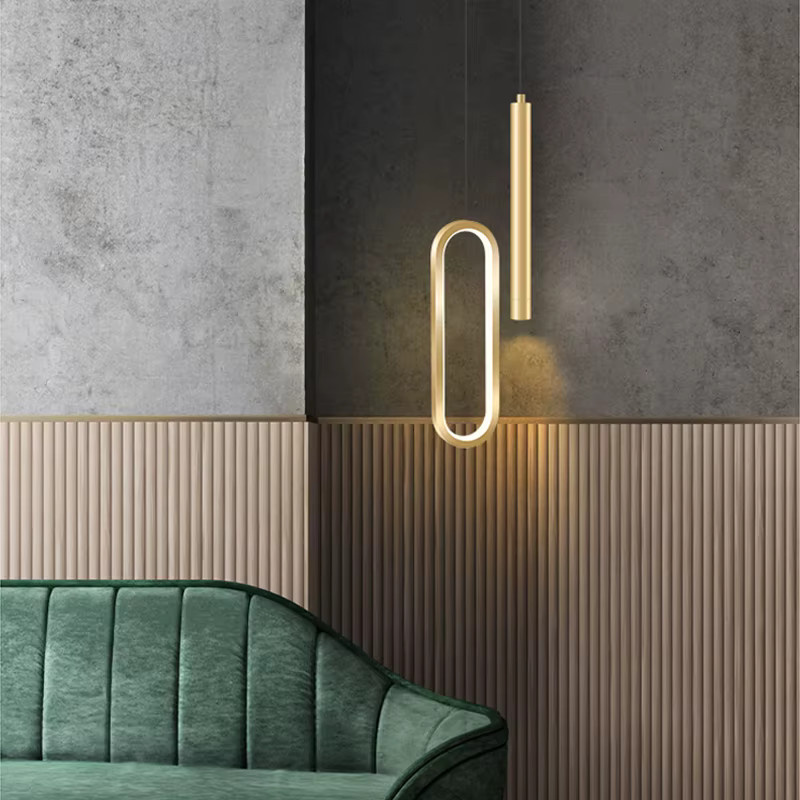 Nordic LED Pendelleuchte lyfs im skandinavischen Design aus Metall in Gold/Messing für Wohnzimmer, Esszimmer und Küche - Bild 4
