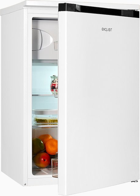Exquisit Kühlschrank KS16-4-051C in Weiss mit umkehrbarer Tür und LED-Innenbeleuchtung, B/T/H: 54,9 x 55,0 x 160,5 cm - Bild 1