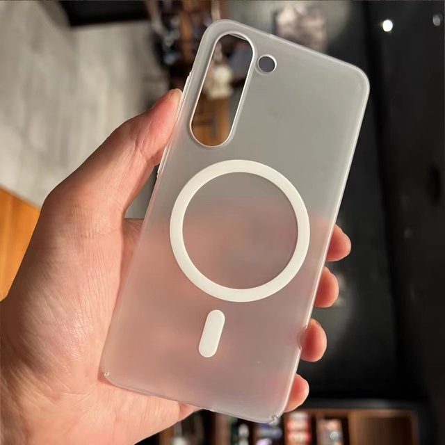 Matte transparente magnetische Handyhülle für Samsung Galaxy S26 S25 S24 S23 S22 Ultra FE Plus A57 A56 A37 A36 A26 A17 A16 A07 A55 Cover in Weiß - Bild 1