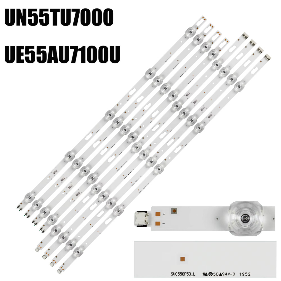 LED-Streifen Backlight für Samsung TV Modelle GU55TU8079 UA55TU8000 UE55TU7020 UE55TU7092 UE55TU7172 UE55TU7125 UE55TU8200 LM41-00872A LM41-00871A in Weiß - Bild 2