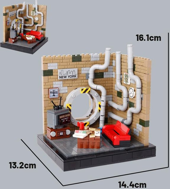 Linyi toy Moc Stadtraum Stadt Gebäude Blöcke ab 14 Jahren - Bild 1