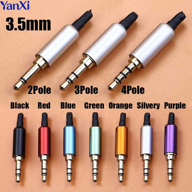ChengHaoRan 3,5 mm Audio-Adapter DIY Lötverbinder für Mono und Stereo Kopfhörer, silber - Bild 1