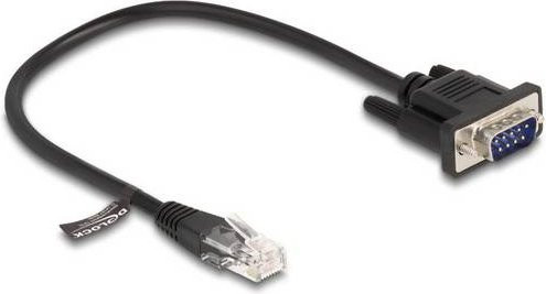 Delock 88008 RJ45 zu Seriell Patchkabel Schwarz, Länge: 0,30 m - Bild 1