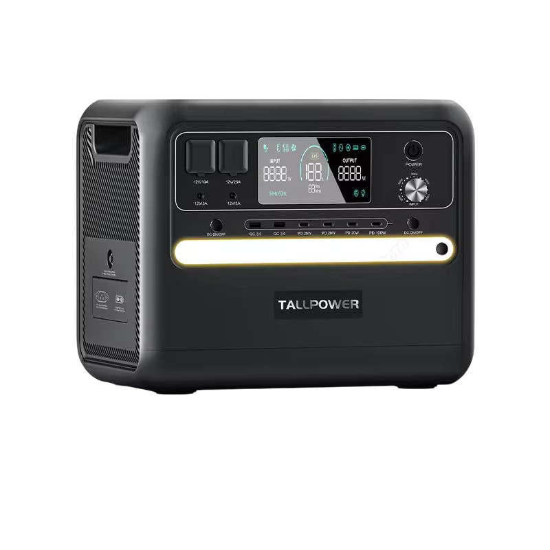 TALLPOWER Tragbare Powerstation V2400 Solargenerator mit 2400 W und 2160 Wh Lithium-Eisenphosphat-Batterie in Schwarz - Bild 8
