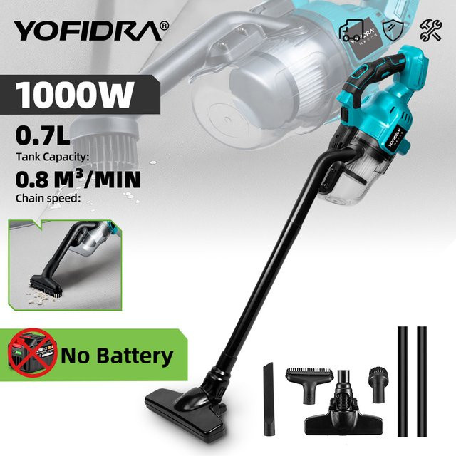 ONEVAN Akku-Staubsauger 1000W kabellos für Makita Akkus, Grün - Bild 1
