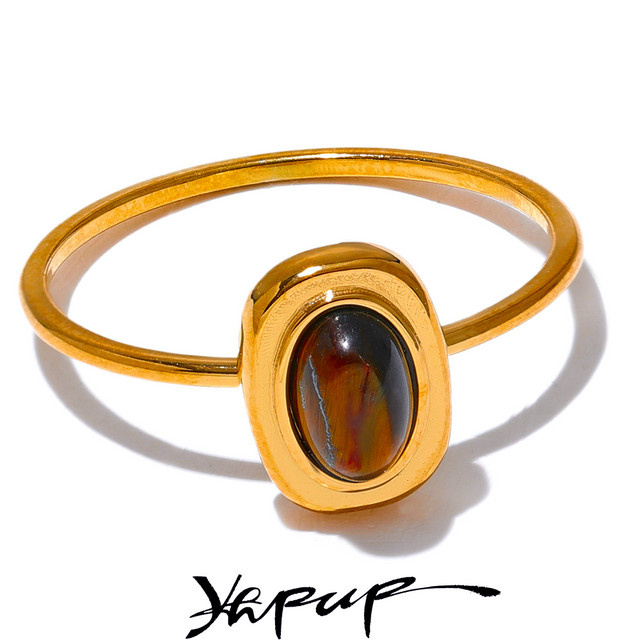 Yhpup Ring Edelstahl, Gold, Damen - Bild 1