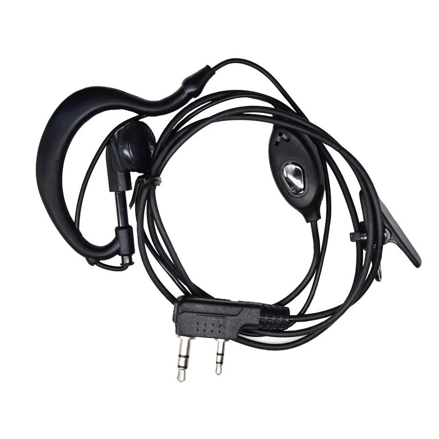 Baofeng Walkie-Talkie-Headset mit 2-Pin-K-Port, In-Ear-Ohrhörer und Zwei-Wege-Funkmikrofon in Schwarz für BF-888S UV5R UV82 BFR5 - Bild 3
