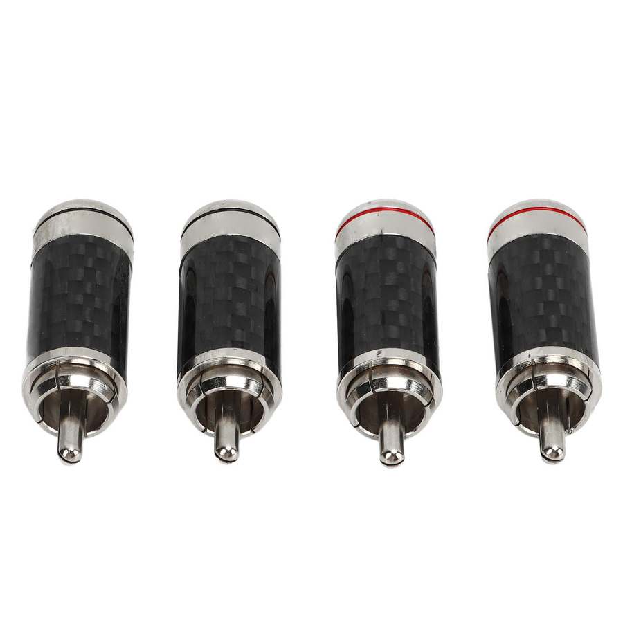 Koogeelife Cinch-Stecker Metall Audio Video Adapter Set, 4 Stück, Schwarz, Länge: 40 mm - Bild 3
