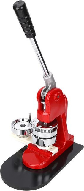 Aimo Ergonomische Buttonmaschine aus Metall in Rot mit Verbrauchsmaterial für 58mm Buttons - Bild 1